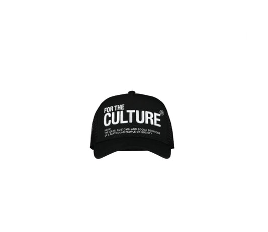 FOR THE CULTURE TRUCKER CAP - BLACK/