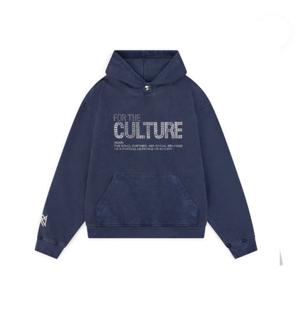 FOR THE CULTURE CRYSTAL HOODIE - NAVY