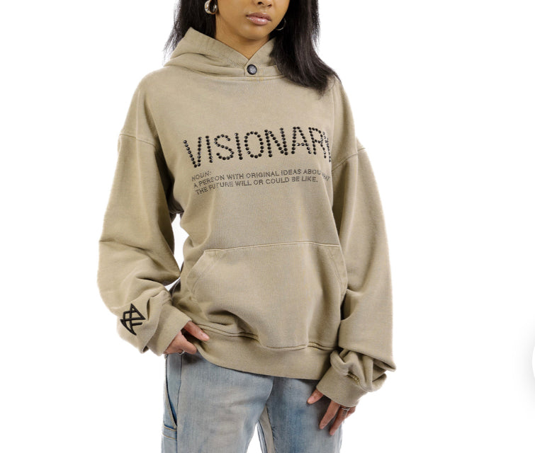 VISIONARY CRYSTAL HOODIE - CLAY