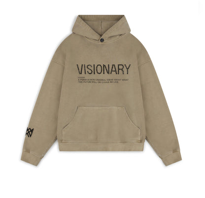 VISIONARY CRYSTAL HOODIE - CLAY