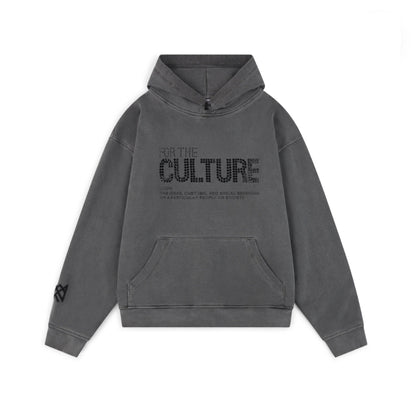 FOR THE CULTURE CRYSTAL HOODIE - CHARCOAL GREY